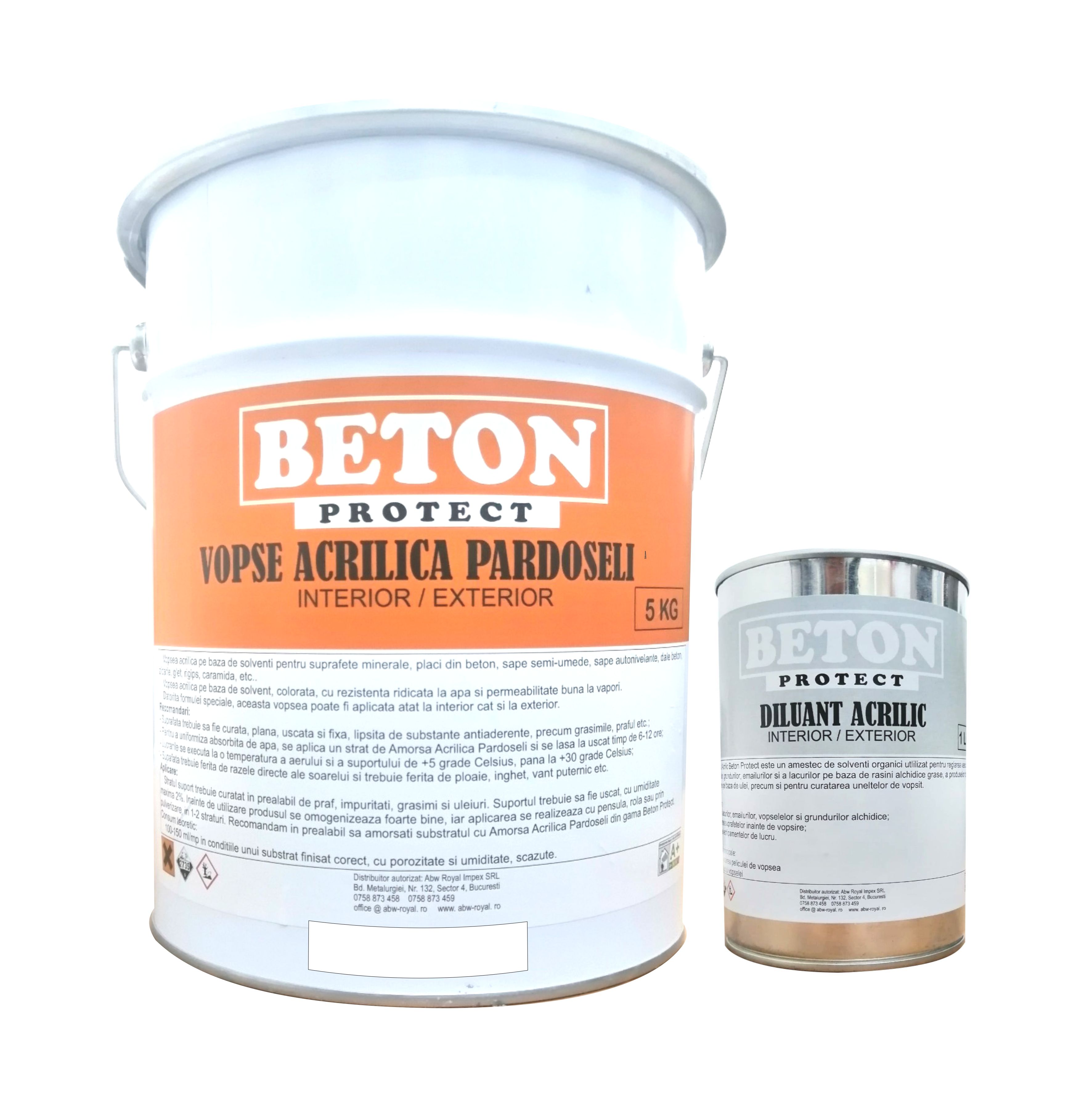 Vopsea Beton Exterior, Alb, Beton Protect, 5 Kg