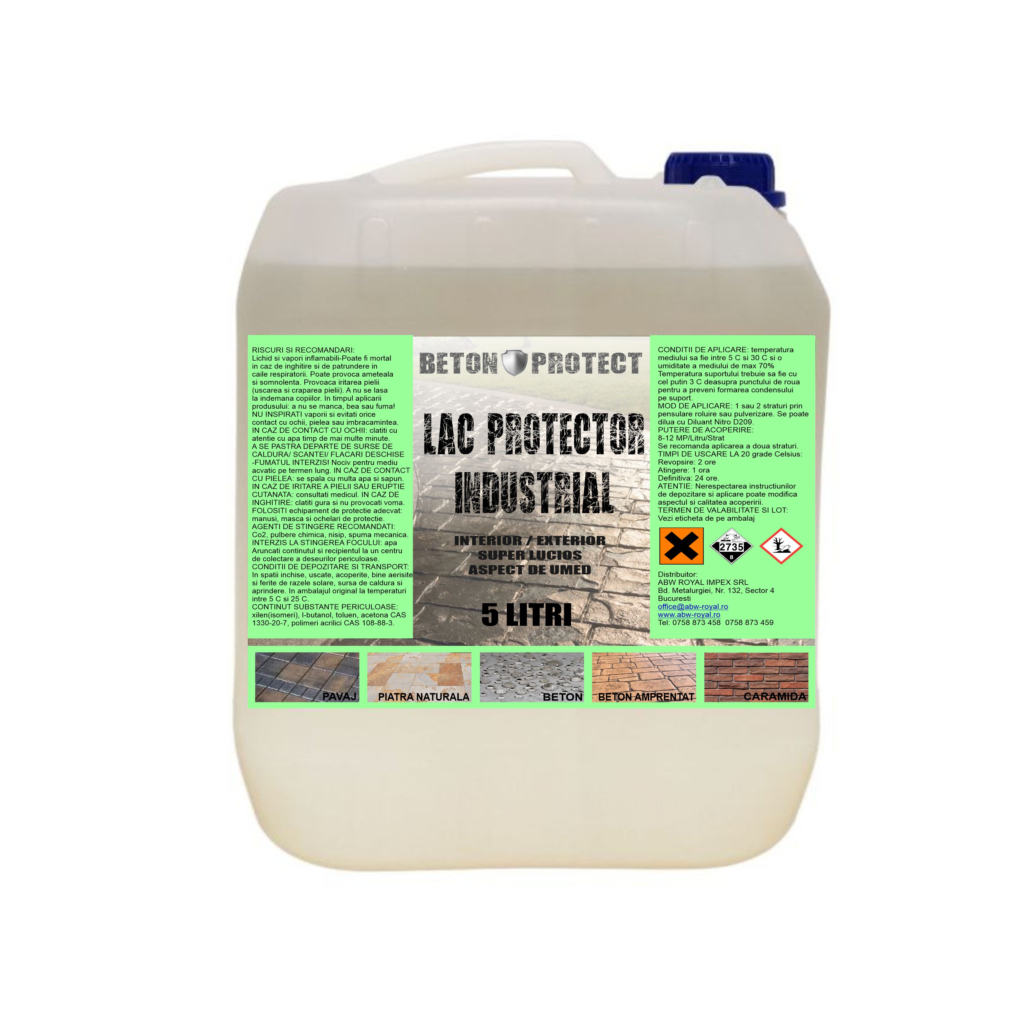 Lac Transparent Pentru Beton, Beton Protect, 5 Litri