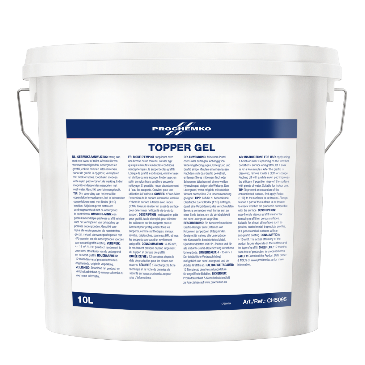 Graffiti Remover Suprafete Poroase, Topper Gel Prochemko, 10 Litri